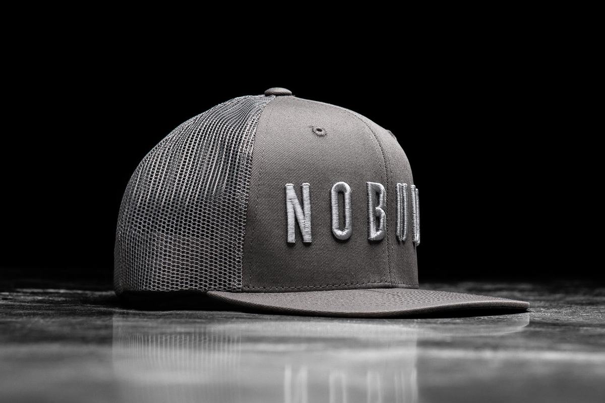Nobull Flat-Brim Trucker Women's Hats Dark Grey | Australia (RF6528)